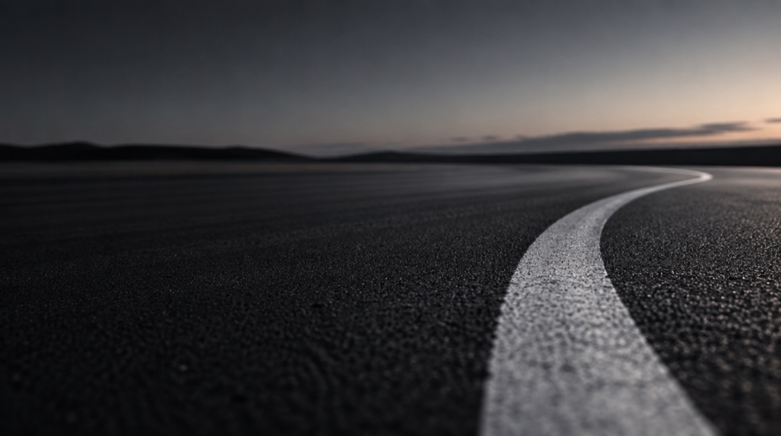 Asphalt and line