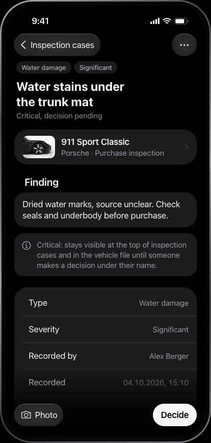 Inspection case, iPhone, dark