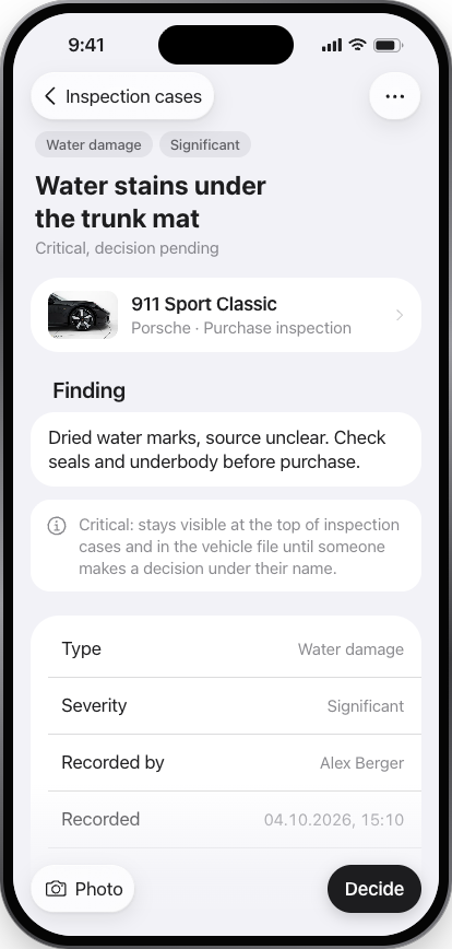 Inspection case, iPhone, light