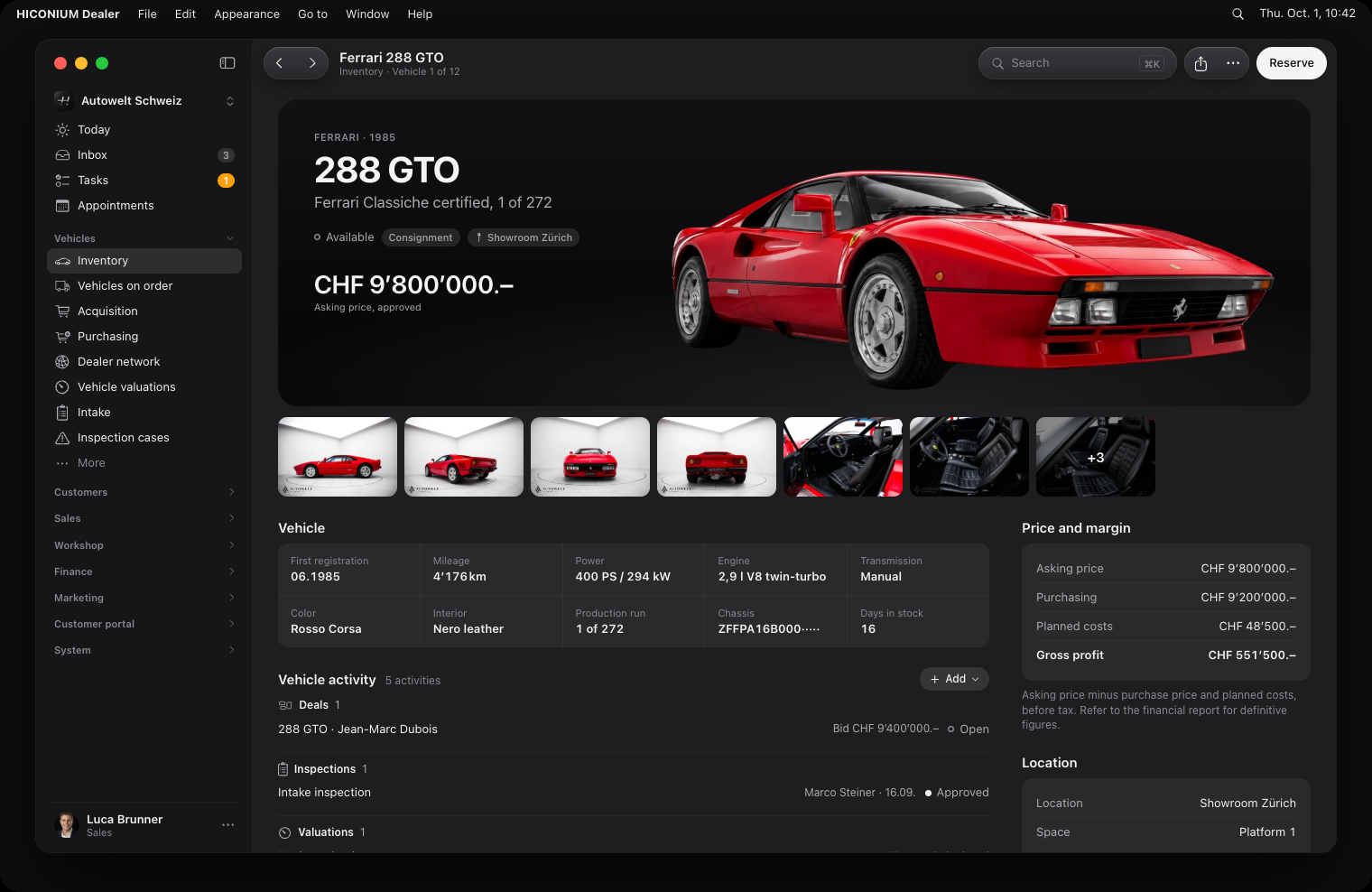 Vehicle file, macOS, dark