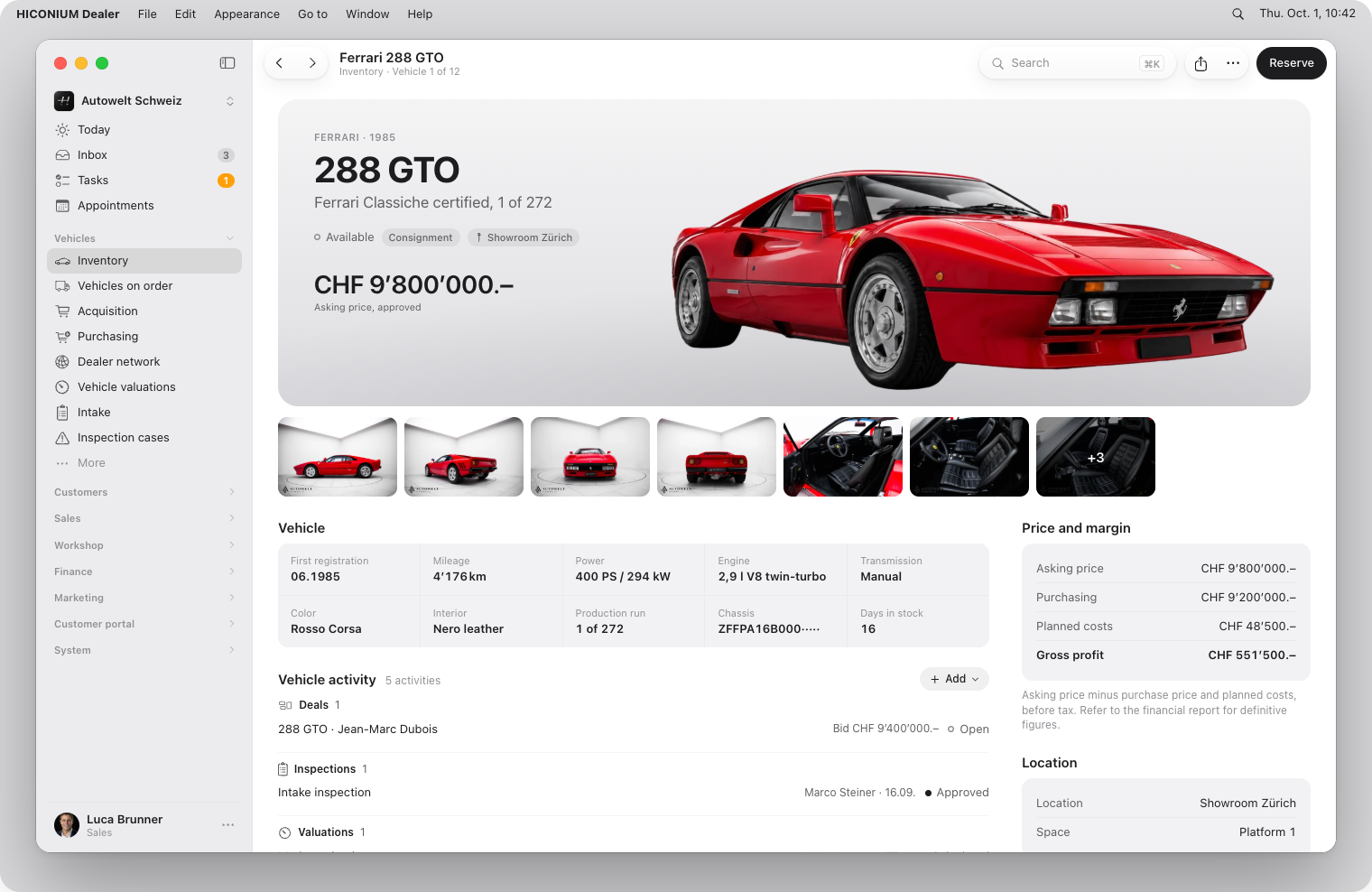 Vehicle file, macOS, light