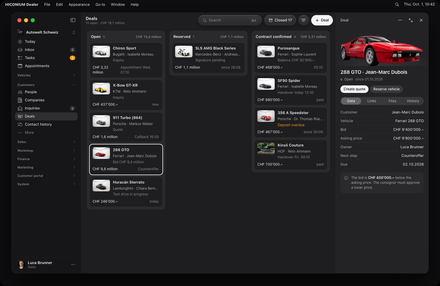 Deals, macOS, dark